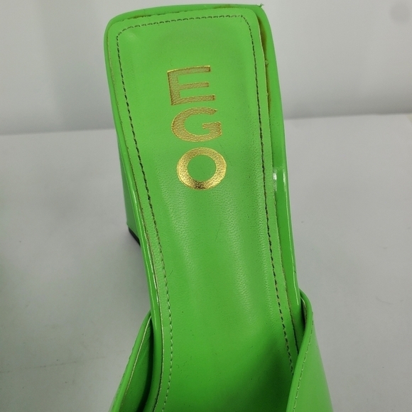 EGO Avalon Heels Women 8 Shoes Patent Leather Green - Picture 4 of 12